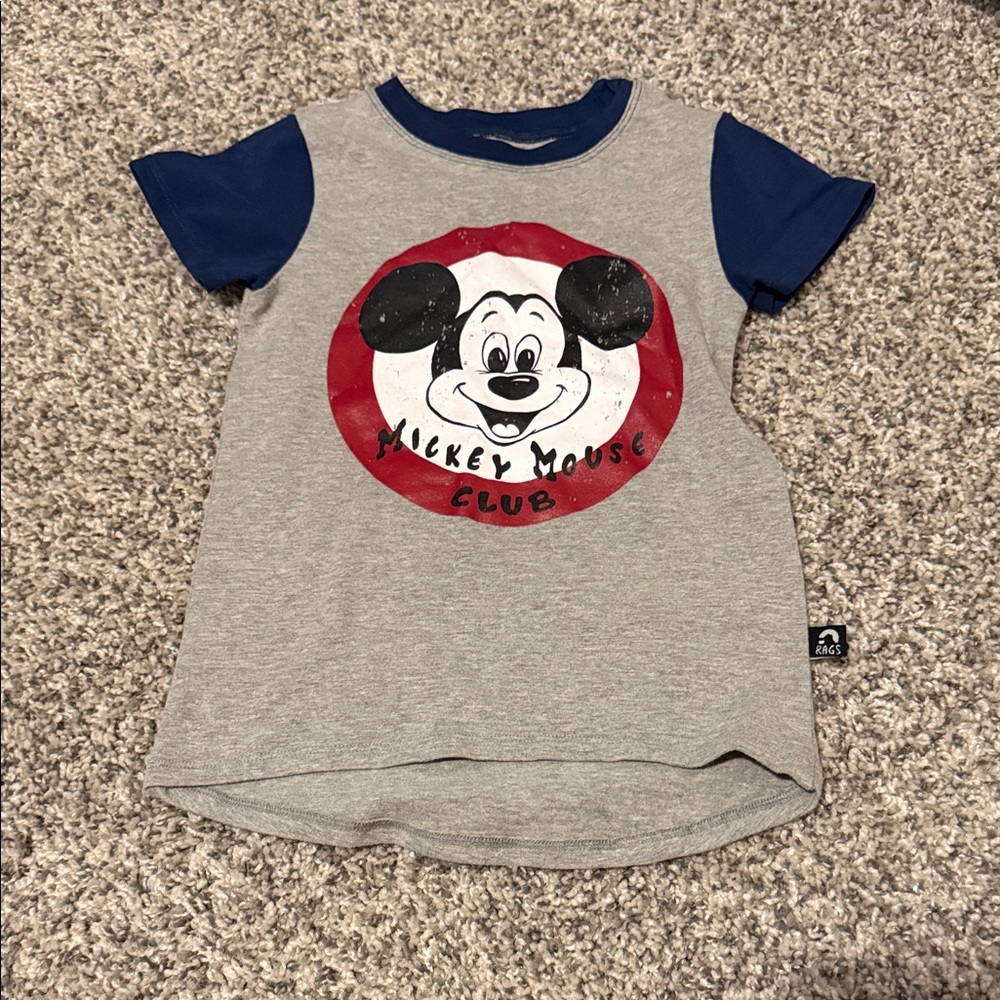 Disney Kids' Gray & Navy Mickey Mouse Club Short Sleeve Tee